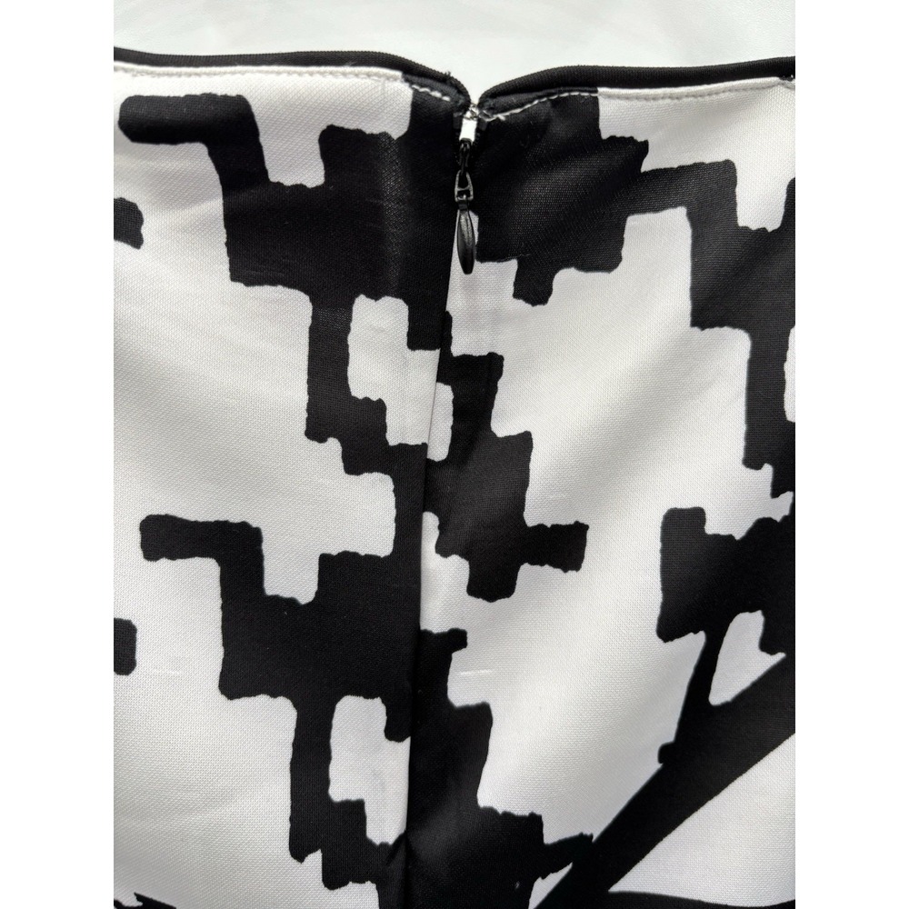 Romeo & Juliet Couture Dress Small Black White Geometric Bodycon Sheath Chic NWT - Picture 7 of 12